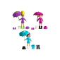 Mattel Polly Pocket X1212 - Rain fun set, 3 dolls and lots of accessories (toys)