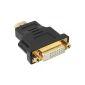 HDMI-DVI adapter, 19pin St 24 + 1 Bu, gold-plated contacts (accessories)