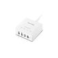 RAVPower® USB 4-Port 30W / 5V / 6.2A (MAX) Sector Chargers usb, europe wall socket charger WHITE Samsung Galaxy GT-S7560 Trend, GT-S5360 Galaxy Y;  Galaxy S4, Galaxy S4 Mini, Galaxy S3 Mini, Galaxy S2;  Apple iPhone 5s 5c 4s 4 5;  Nokia LUMIA 520R, 101;  Wiko Cink Peax 2;  Sony Xperia;  Shelf: the android tablets, Apple iPad Air / 4/3/2 / Mini / Mini 2 GoPro (Electronics)