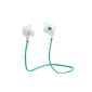 Mpow® Swift Bluetooth 4.0 Wireless Sweat Catcher Sport Stereo In-ear headphones with APTX technology and microphone of the handsfree function for iPhone 6 6 Plus 5S 5C 5 4S iPad, Samsung Galaxy S4 S3 Note 3 and other mobile phone (Green) (Electronics)