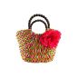 Hee Female Multicolored Grand Beach Bag with Large Flower