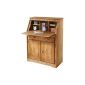 Secretary of solid pine leached / oiled, Desk