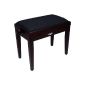 Piano stool rosewood matt Velour seat cover