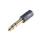 Vivanco Audoadapter, 6,3mm jack plug <-> 3.5mm clutch, gold plated contacts, compact (Accessories)