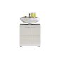 Trend team BR30101 bathroom vanity cabinet white glossy, WxHxD 60x56x34 cm (household goods)
