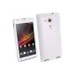 White iGadgitz TPU Cover Case for Sony Xperia SP Brilliant Android Smartphone + Screen Protector (Wireless Phone Accessory)