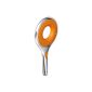 Rainshower Icon hand shower chrome / orange 1 jet Rain Eco function with angle adapter for mounting on shower hose (tool)