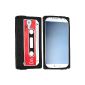 Kuffner TPU CASE Retro Cassette Black for Samsung Galaxy S4 i9500 Cover Cover Mobile Silicon (Electronics)