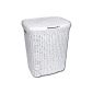 Laundry basket - Wäschetruhe - laundering case rattan from white plastic (household goods)