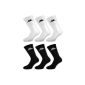 6, 9 or 12 pair KAPPA tennis socks sport socks work socks - Black & White - (Misc.) Sockenkauf24