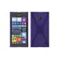 Silicone Case for Nokia Lumia 730 - X-Style Purple - Cover PhoneNatic ​​Cover + Protector (Electronics)
