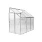 Wall polycarbonate greenhouse backed garden shed 3.65 m³ vegetable freezing plant
