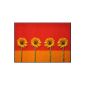 Price Lion 025,191 doormat Flower 85 x 120 cm, orange (household goods)