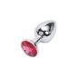 30mm Anal Bondage Buttplug Anal Butt Plug Hook With Red Crystal steel metal red (Personal Care)