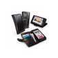 Tuff-Luv case wallet leather case for Blackberry Z10 Vintage (Free Screen Protector) - Black (Wireless Phone Accessory)