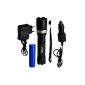 Oramics Swat Cree LED Flashlight with Battery + incl. Charger and Zoom function (Misc.)