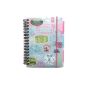 A6 Wirebound Pocket Book - Passport Stamp Design - 70 Sheets = 140 Pages and Dividers - Ruled - Size 148mm x 105mm