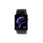 Yesurprise square LED Watch Sector Blue Black Leather Strap (Watch)