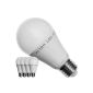 5-pack E27 LED 12 Watt drops 1030 lumens warm white replaced about 90 watt light bulb A60 bulb teardrop