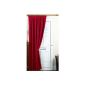 Dreams 'n' Drapes Chenille Spot thermal door curtain, 168 x 213 cm red (household goods)