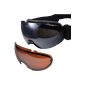 POLARLENS PG20-01 SERIES Goggles / Sunglasses / Goggles Snowboarding / Sports goggles with INTERCHANGEABLE LENSES + ANTI-Fog + Micro-fiber cover!