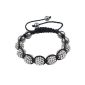 AVAILABLE IN 20 COLOURS friendship Shamballa set of crystal beads, disco balls.  By KurtzyTM - White (Jewelry)