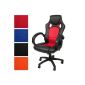 Office Chair - red - leather and breathable mesh - adjustable - tilt - VARIOUS COLORS