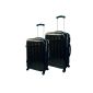 2 pcs.  Hardshell luggage polycarbonate BLACK L + M