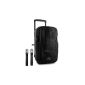 Malone PW-2912 PA-complete set of active trolley PA Speaker with remote control (USB-SD slot, 30cm subwoofer, 2-way, 350W RMS, incl. VHF radio microphones, cordless and mains operation) black