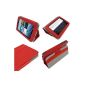 igadgitz Case Cover 'Portfolio' Red Leather Samsung Galaxy Tab 2 7.0 P3100 P3110 3G & WiFi Android 4.0 Internet Tablet (Electronics)