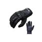 Motorcycle gloves Motorcycle gloves summer PROANTI® (size XS -. XXL, black, short) - XL