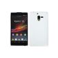 Silicone Case for Sony Xperia ZL - S-style white - Cover PhoneNatic ​​Cover + Protector (Electronics)