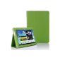 F1 F1 Samsung P5100 P5110 Case Cover Hard Case Cover for Samsung Galaxy Tab 2 10.1 P5100 P5110 with Stand (PU leather, Green / Green) + Stylus Pen + Screen Protector (Electronics)
