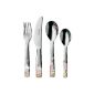 Auerhahn 2260510106-RG Princess Anneli / children cutlery, 4-piece, stainless steel 18/10, polished, colorful printed, Engraved back of cutlery (household goods)