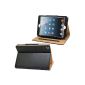 Samrick specially designed executive Tan Three-Fold Smart Leather Flip Case Full compatibility with portfolio Sleep & Wake exclusive Viewing Stand, screen protector, microfiber cloth, Black (Black) High Capacitive Stylus for Apple iPad 2 (2nd generation) - Black ( Black) (Accessory)