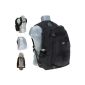 SPEAR GEAR skater backpack school backpack XL laptop compartment 40 x 27 cm + raincover BLACK (accessories)