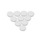 Set of 10 white Magnets - Ø 24 mm - round office magnets with 300 g Strength for whiteboard magnetic whiteboard magnetic memo board refrigerator Wall