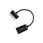 Decrescent connector cable with 30 Pins (Male) to USB 2.0 connector (Female) OTG (On The Go mode) for Samsung Galaxy Tab 7 Plus, 7.7, 8.9, 10.1, 10.1N & Tab 2 7.0, 10.1 tablets (See description for List of all compatible devices)