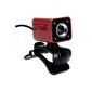 8 Mega Pixel USB Webcam Web Cam Camera Video + MIC RED 4LED for Desktop Laptop (Kitchen)