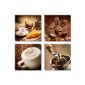 Visario canvases 6603 painting on canvas Coffee Coffee 4 x 30 x 30 cm, 4 parts (household goods)