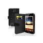 Black Wallet Leather Case Skin Cover for Samsung Galaxy Note N7000 (Electronics)