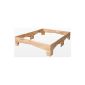 TAURO bed Eco1, solid wood bed immediately 140x200 beech oiled natural available without headboard, double bed, easy to install, very stable