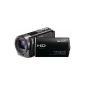HDRCX160EB Sony Full HD Camcorder Memory Card 3 Megapixel Optical Zoom 30x 16GB Black (Electronics)