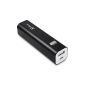 JETech® USB Power Bank 3000mAh Ultra-compact and portable external backup battery pack and charger for iPhone 6/5/4, iPad, iPod, Samsung Devices, Smart Phones, Tablet PCs (3000mAh, Black) (Wireless Phone Accessory)