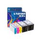 5x cartridge XXL for HP 920 XL Black Cyan Magenta Yellow with chip, printer: HP Officejet 6500A Plus 6500 6500A 6500 AIO 6500 Wide 6500 Wireless (Office supplies & stationery)