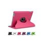 Doupi ® 360 ° Deluxe PU leather cover (pink) for Apple iPad 2 3 4 Cover Case rotates 360 degrees Case Cover stand Display Protective bag pink (electronics)