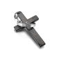 MunkiMix stainless steel pendant necklace Black Cross Bible Ring Lords Prayer born gentlemen, with 58cm chain (jewelry)