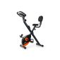 Klarfit X-Bike 700 - Exercise Bike foldable X with pulsometer, onboard computer and 8 resistance levels (<110kg, TÜV / GS) (Sport)