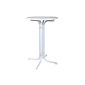 HIGH TABLE BELLINI Ø 70x110 white bistro table round & foldable tabletop + feet to compensate for irregularities