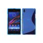 Silicone Case for Sony Xperia Z1 - S-style blue - Cover PhoneNatic ​​Cover + Protector (Electronics)
